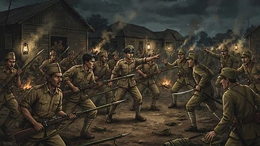 Historical illustration of What Happened at the Blitar Rebellion in 1945 (1945) — ww2