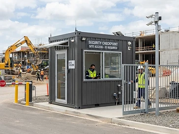 Container guarita para portaria e controle de acesso, ideal para condomínios, empresas, indústrias e obras em Campinas.