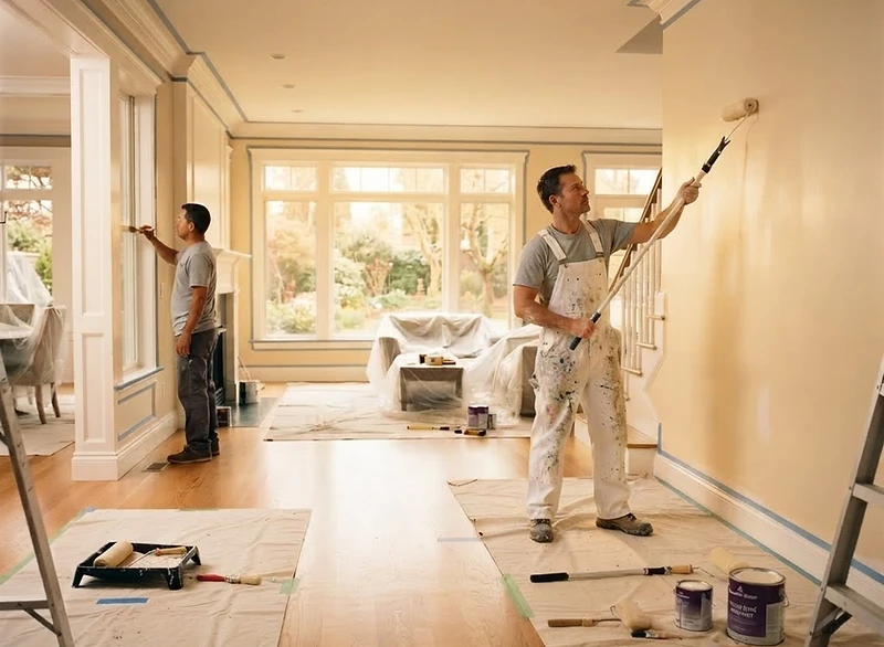 Ready Pro Painters crew painting a home interior