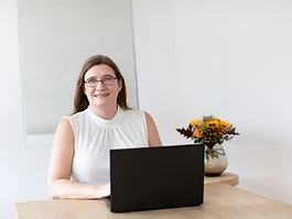 Rhona at her desk, the human behind RhonaAI