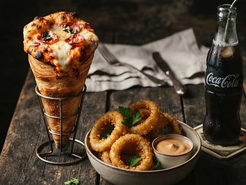 Combo Onion Rings da Ki Delicia Pizza Cone