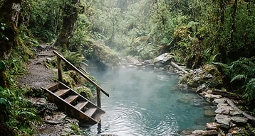 Termas naturales y trekking en el bosque nativo