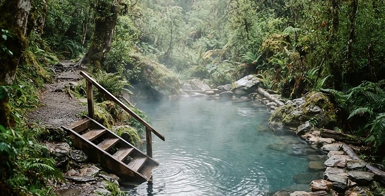 Termas naturales y trekking en el bosque nativo