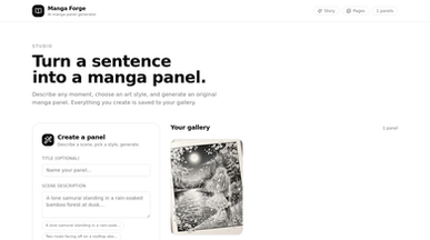 Manga Generator template preview