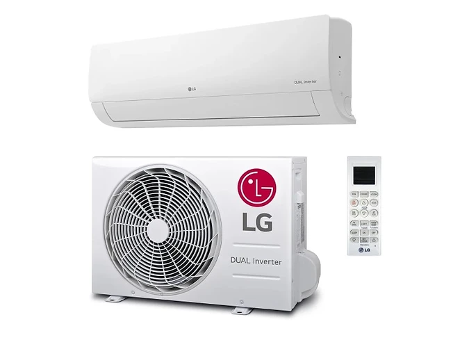 White outdoor air conditioning compressor unit
