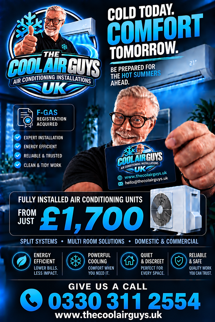 The Cool Air Guys UK air conditioning poster