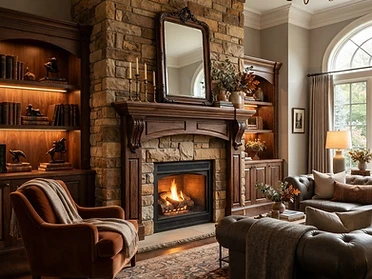 Fireplace Mantle exterior cleaning project