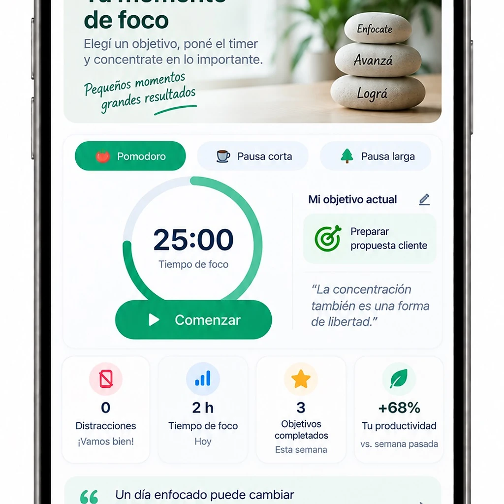 Foco — Menos distracciones, más logros