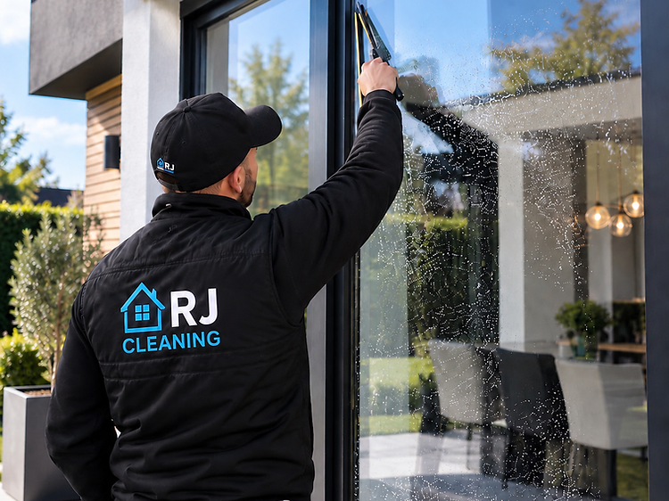 RJ-Cleaning laveur de vitres au travail