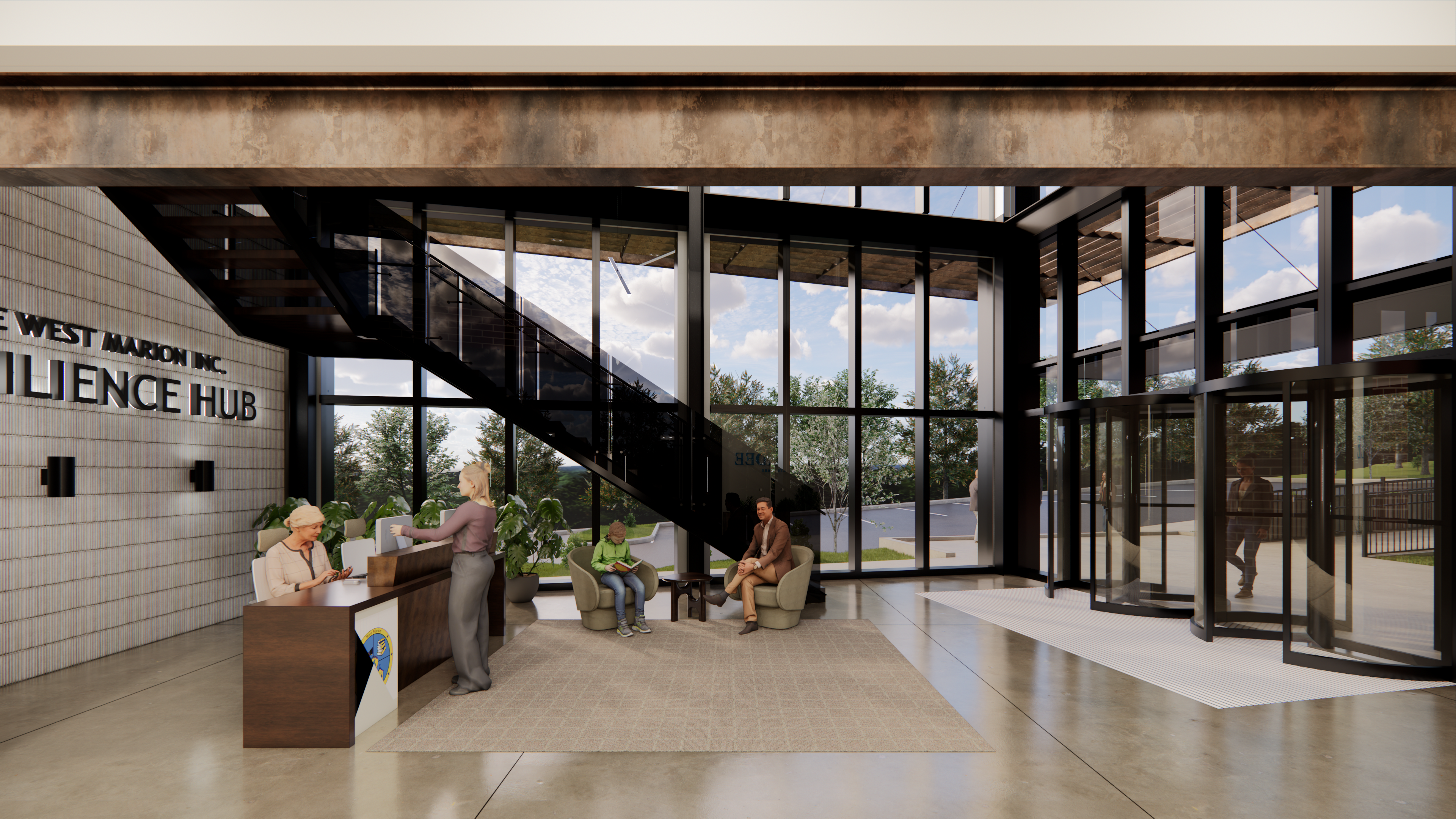 West Marion Resilience Hub — interior reception