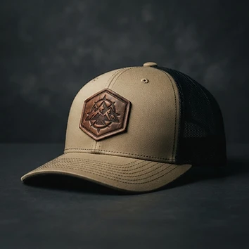 Leather Patch Trucker Hat