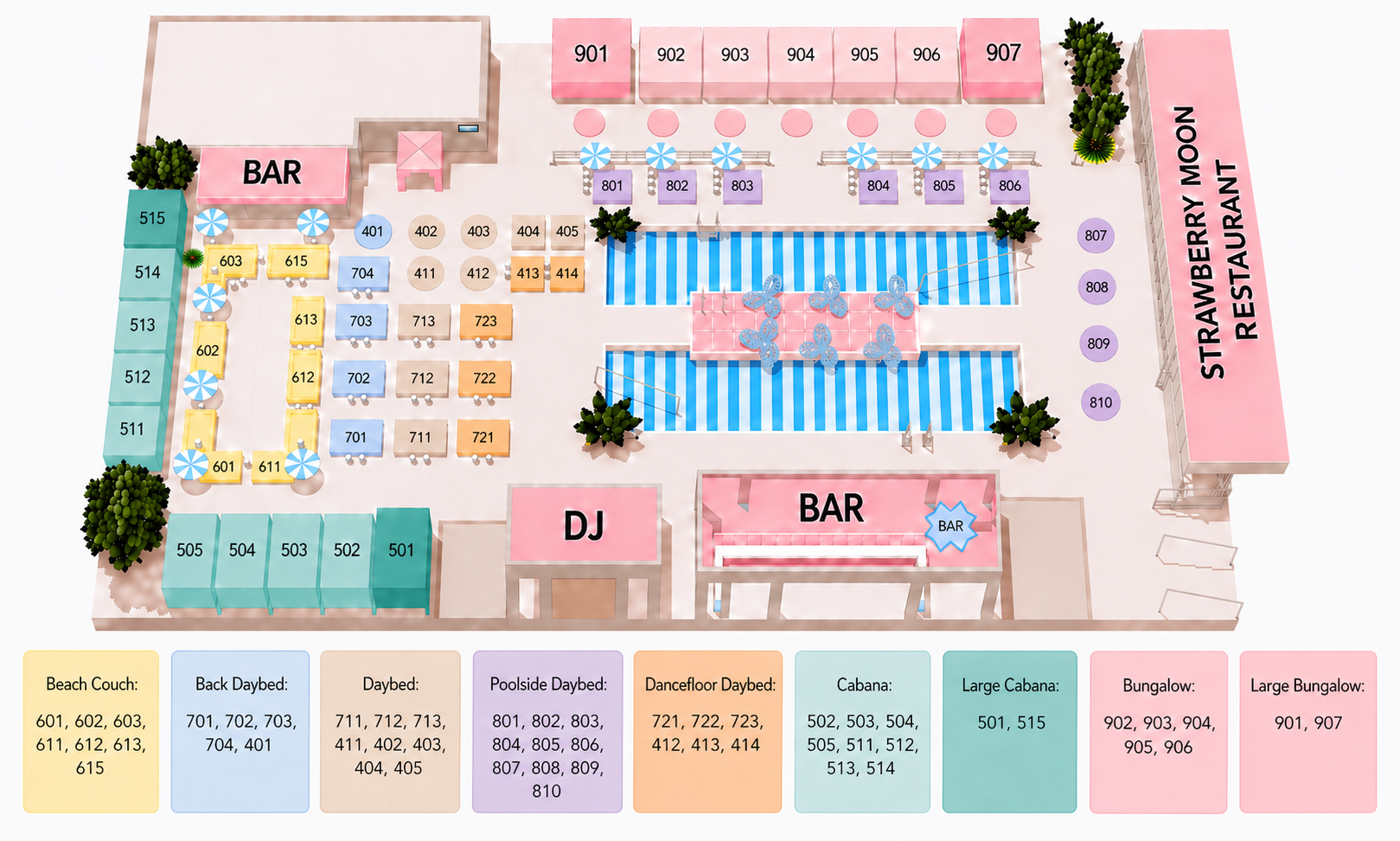Strawberry Moon Pool Deck Floor Plan
