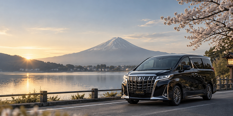 MiYaBi 豪華廂型車於富士山與河口湖畔