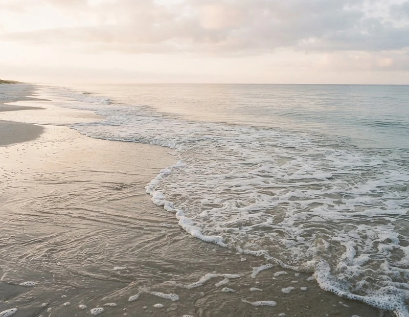 A calm Destin shoreline at dawn