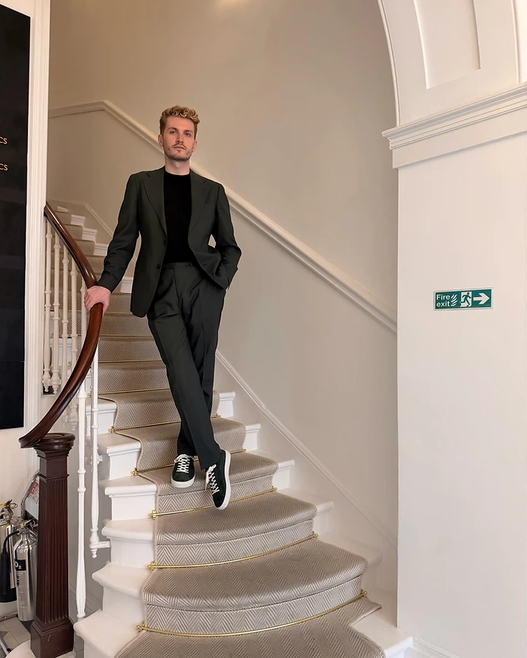 On the staircase · 82 Harley Street