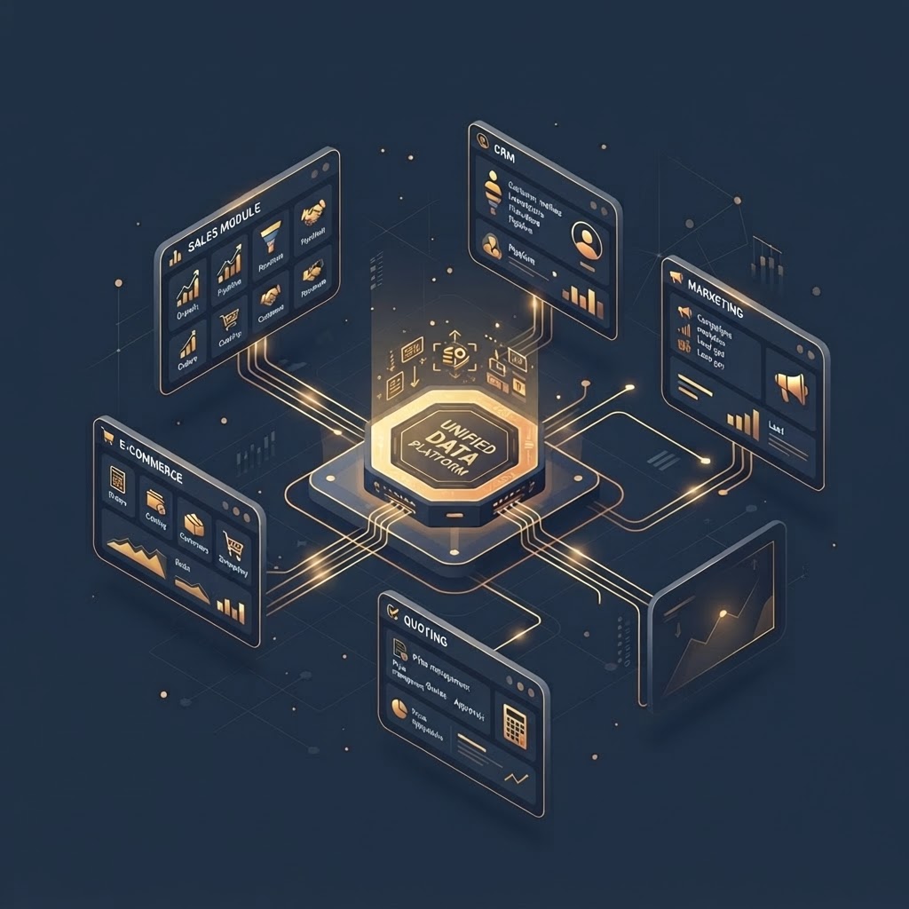 One unified platform hub connected to Meridian360's five Growth Engines