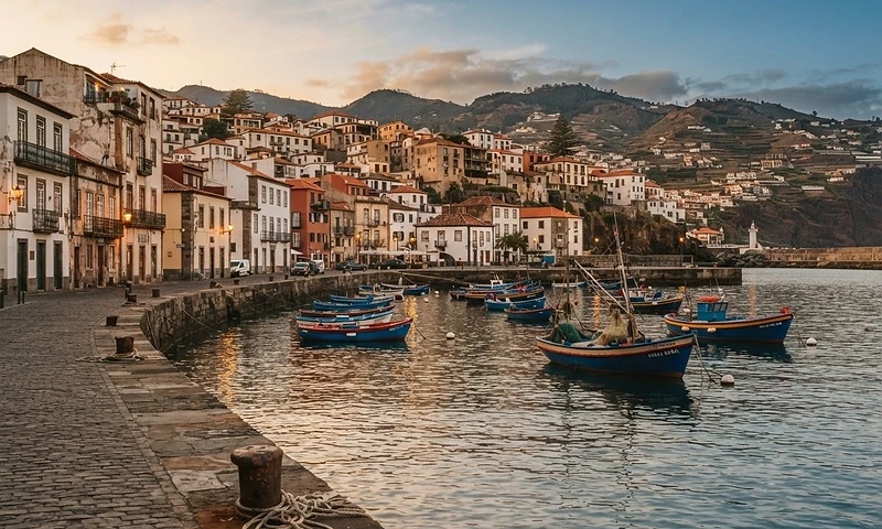 Madeira coastline at golden hour