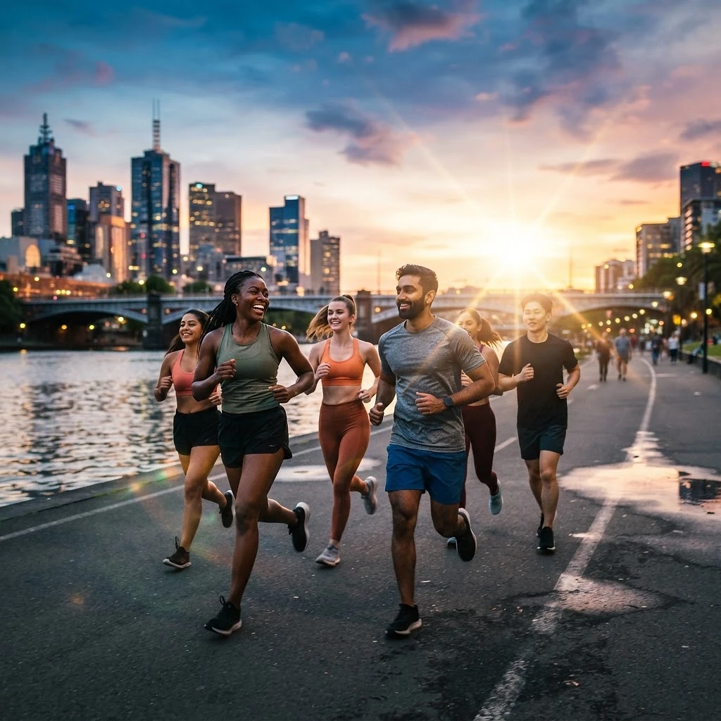 Sportifs en pleine course
