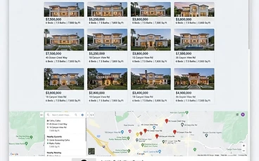 Real Estate Agent website design sample