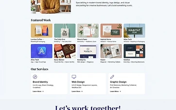 Freelancer Portfolio website design sample