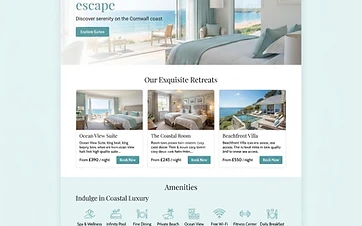 Hotel website design sample
