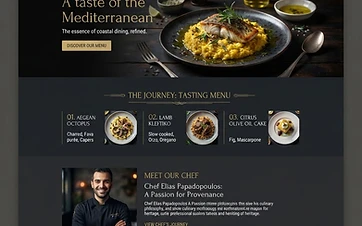 Restaurant website design sample