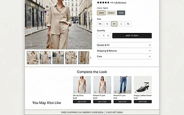Ecommerce Store website design sample