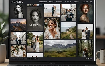 Photographer website design sample