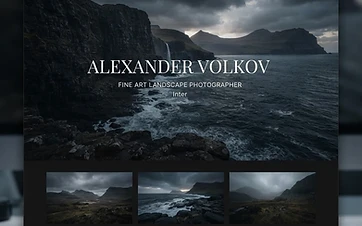 Photographer website design sample