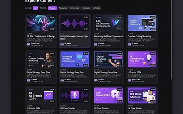 Digital Content Creator website design sample