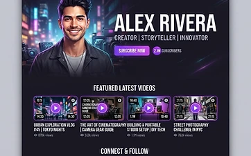 Digital Content Creator website design sample