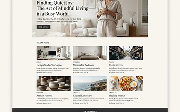 Blogger website design sample