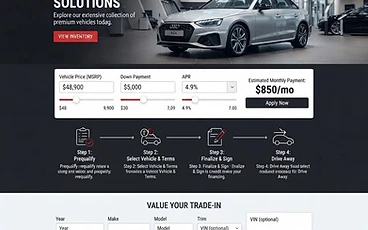 Car Dealership website design sample
