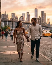 A lovely couple holding hands