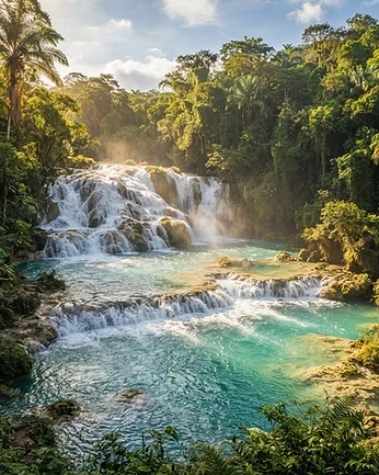 Paquete Chiapas Natural: Cascadas turquesa y la grandeza maya de Palenque. - Tours en Chiapas