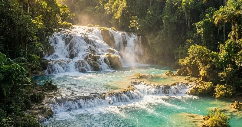 Paquete Chiapas Natural: Cascadas turquesa y la grandeza maya de Palenque. - Tours en Chiapas