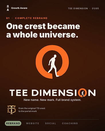 The final Tee Dimension portal mark