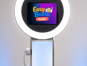 A video guest book booth with a vintage-style telephone handset