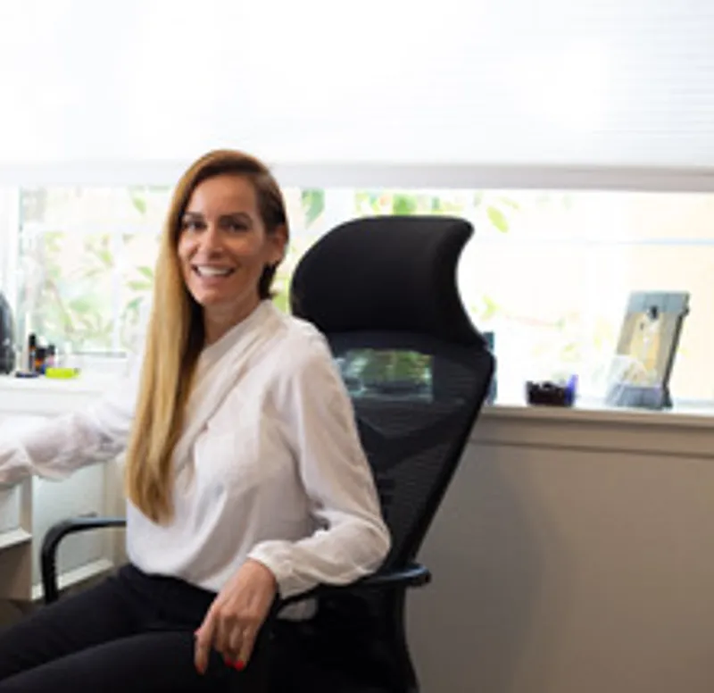 Vanya Koonce, executive coach and leadership advisor, at her desk