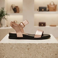 Damen-Plateausandalette Rose Gold
