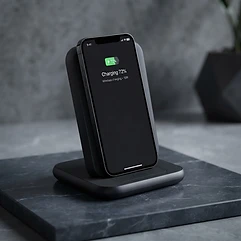 ZENS Fast Wireless Charger 10W – Qi-zertifiziert | Stand & Pad in einem