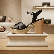 Chattawak Sandalette in Schwarz.