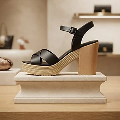 Chattawak Sandalette in Schwarz.