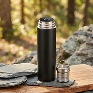 Mesa Thermo Flask 450 ml – Edelstahl Thermoflasche mit LCD-Temperaturanzeige & Teesieb