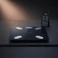 Körperfettwaage Bluetooth 180kg – Digitale Körperanalysewaage mit App