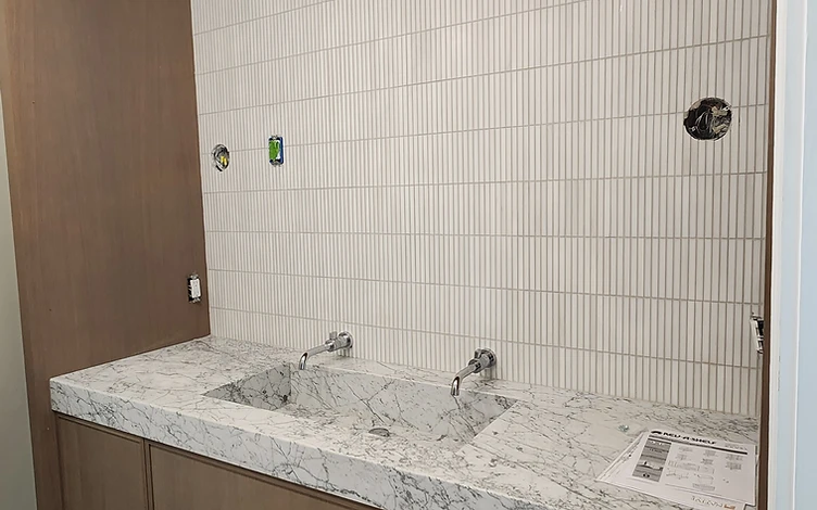 Vanity Bath — luxury bathroom tile installation by Lotto Custom Tile