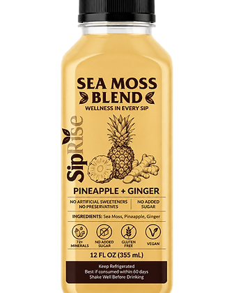 SipRise Pineapple + Ginger Sea Moss Blend bottle