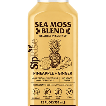SipRise Pineapple + Ginger Sea Moss Blend bottle