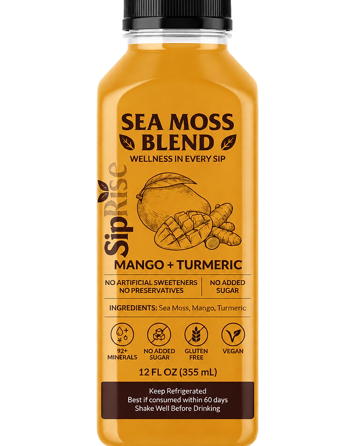 SipRise Mango + Turmeric Sea Moss Blend bottle