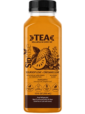 SipRise Soursop Leaf + Oregano Leaf wellness tea bottle
